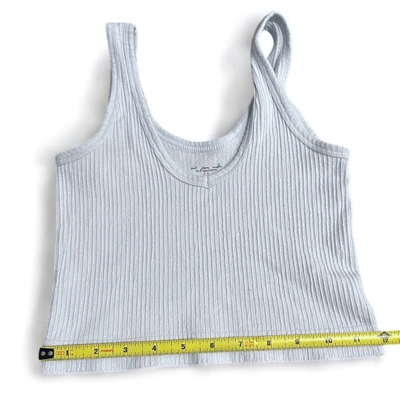 Out From Under Urban Outfitters Blue Ribbed V-Neck Tank Top Small - Picture 8 of 8